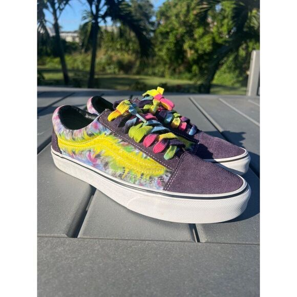 Vans  Men Old Skool Tie Dye Canvas Sneakers Size 10 - Picture 3 of 10